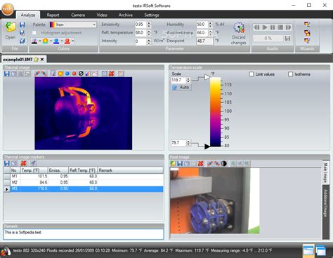 testo irsoft software version